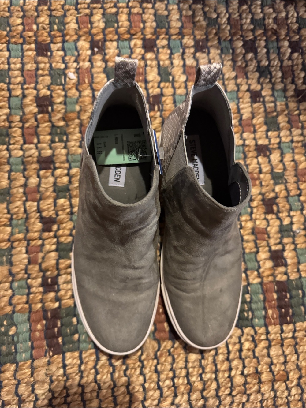 Steve Madden Wonen’s Slip-On Suede Ankle Sneakers — grey size 8M